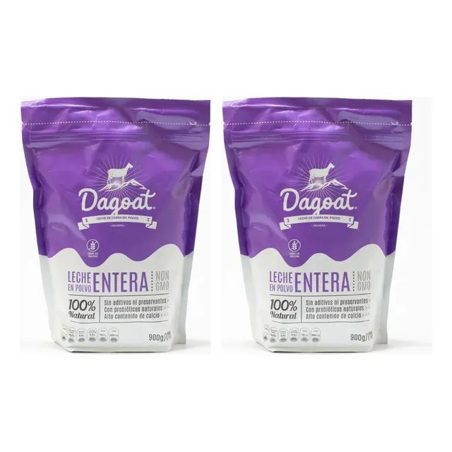 Pack 2 Leche De Cabra Entera Dagoat 900g