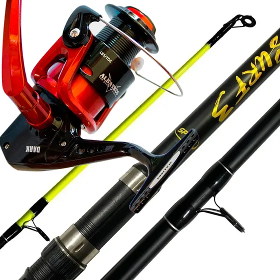 Combo Spinit Caña 4m 3 Tramos Reel 3 Rulemanes Pesca Rio Mar
