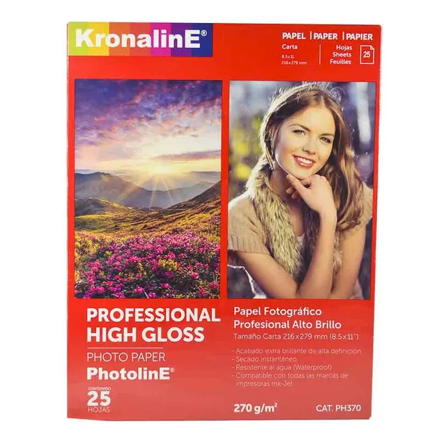 Papel Fotográfico Profesional Alto Brillo High Gloss - 25 Hj