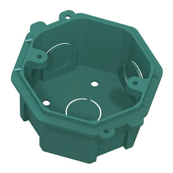 Kit C/ 10 Caixa Luz 3x3 Octogonal Verde