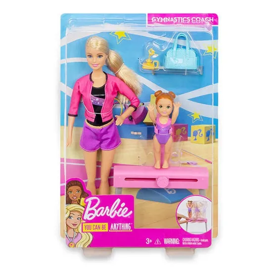Barbie Gimnasta Muñeca Entrenadora De Gimnasia Mattel 