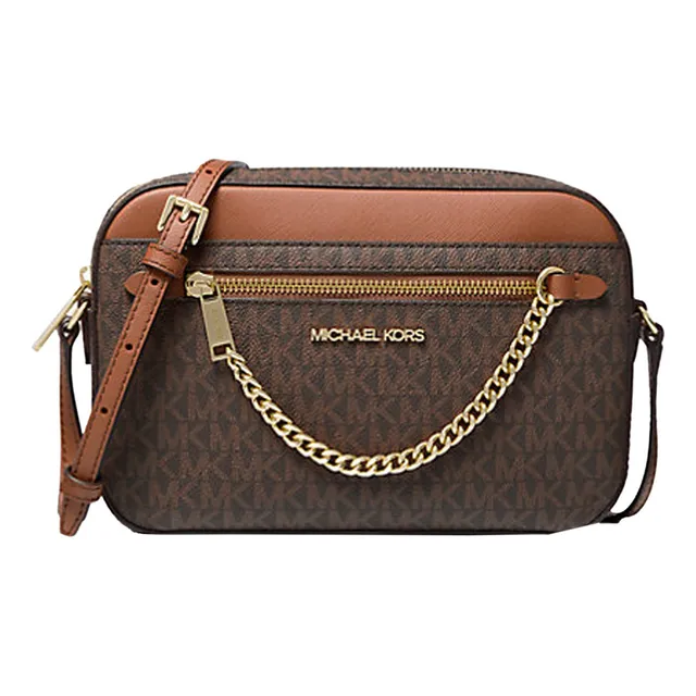 Bolsa Michael Kors Original Crossbody Jet Set Logo Brown