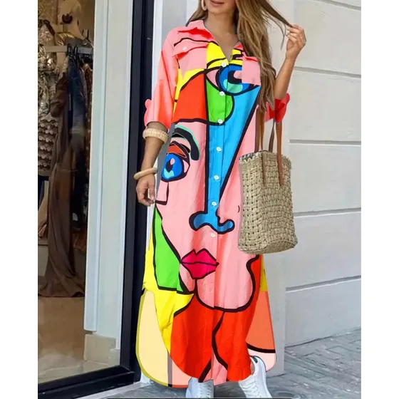 Vestidos Camiseros Casuales Largos