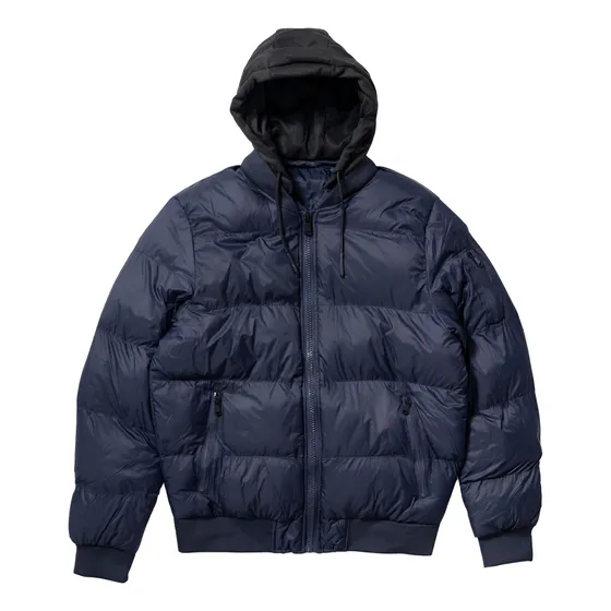 Campera Invierno Puffer Con Capucha En Tela I Am