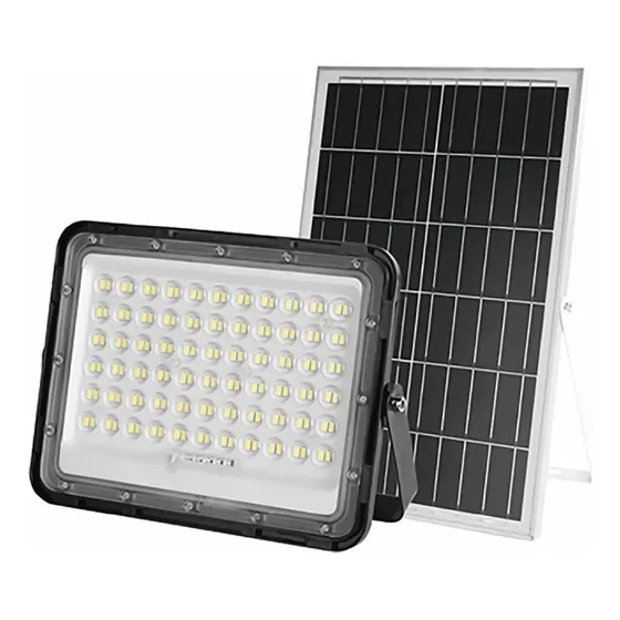 Reflector Led Con Panel Solar 200w Luz Blanca