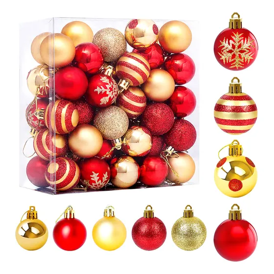 Esferas De Navidad Portafolio De 50 Unid Decoración Navideña