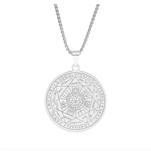 Collar Amuleto Pentagrama De Witchcra 7 Arcángeles