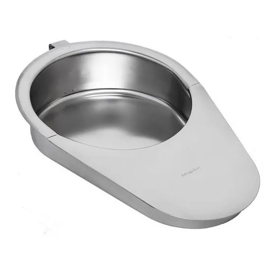 Comadre Aço Inox Tipo Pá 3,5l Aparadeira Coletor Urina Fezes