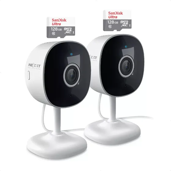 Cámara Seguridad Wifi Smart 2k, Nexxt Nhc-i710 2pk + 2x128gb