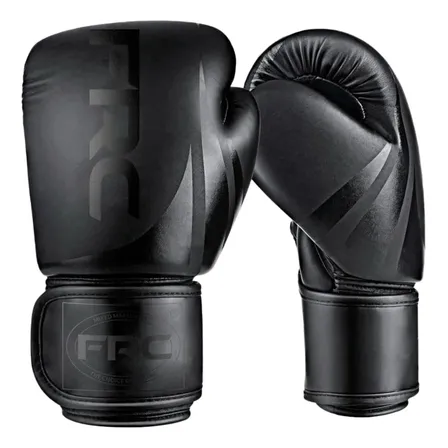Guantes De Boxeo Kickboxing Unisex Negro Con Velcro