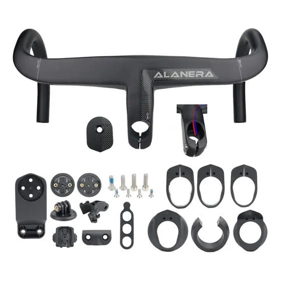 Manillar Full Carbono Deda Manubrio Ruta Alanera + Soporte