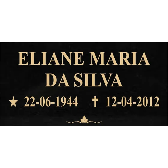 Placa Para Túmulo Granito Lápide Jazigo 10x25 