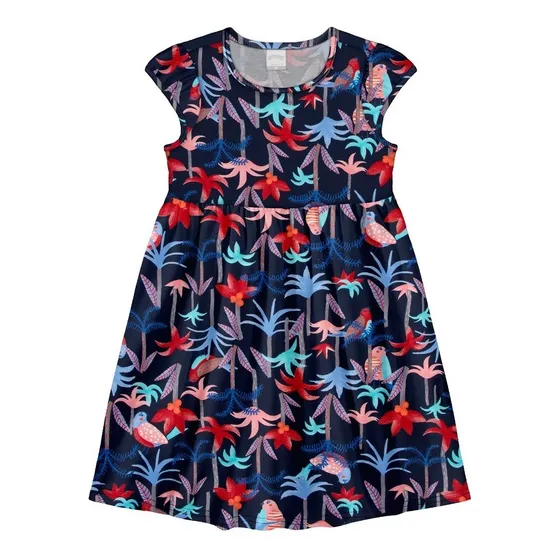 Vestido Alakazoo Para Niña Casual Estampado Mvd Sport