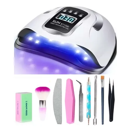 Cabina Leontecs 220w Uv Led Secador Uñas + Set Herramientas Blanco