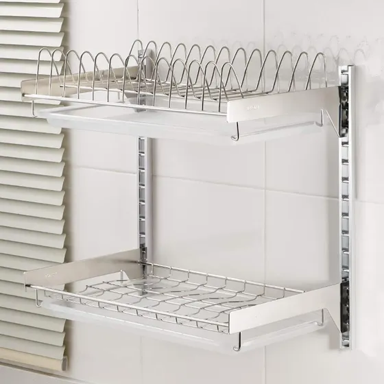 Rejilla Para Plato Secar Cocina Drenaje Pared Acero 304 2 3