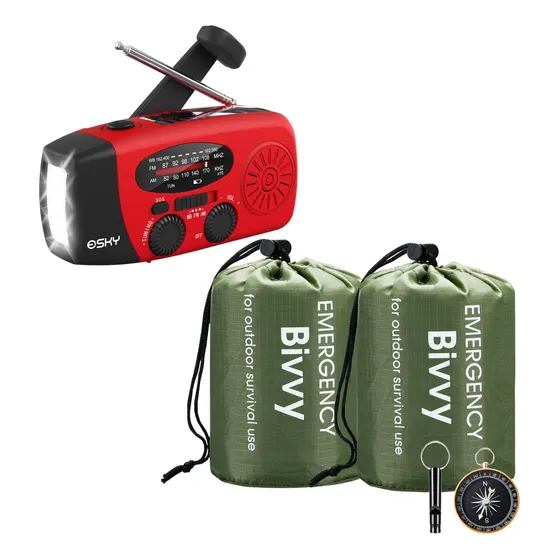 Emergency Radio+ 2 Saco Dormir Emergencia Verde