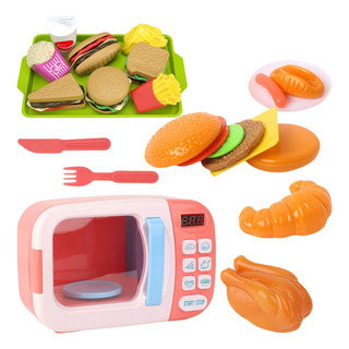 Set De Juguetes De Cocina Para Microondas De Simulación Con Set De Juguetes De Cocina Para Microondas De Simulación Con