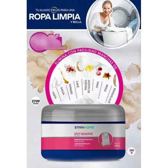 Spot Remover Quita Manchas Stanhome En Crema Para Ropa 240 G