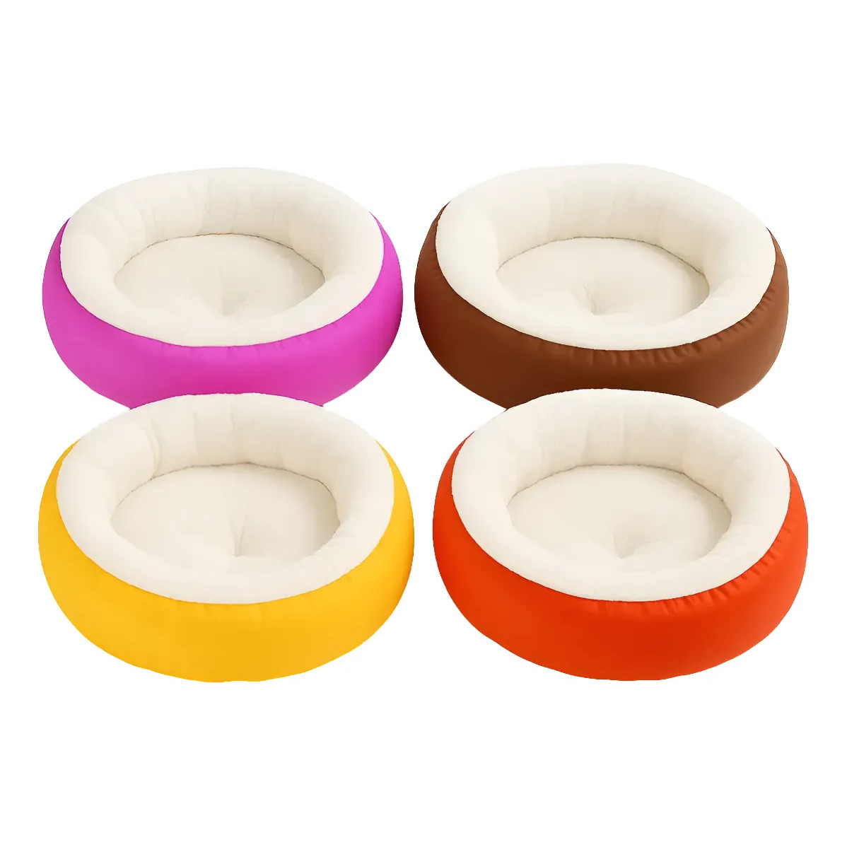 Caminha Redonda Pet Sherpa Cama Para Cães Gatos Macia Quente