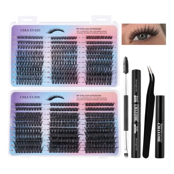 Kit De Extensión Lash Diy Lash Clusters 8-16mm 600 Pcs