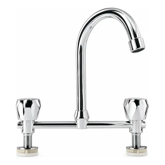 Llave Combinación Para Lavaplatos Color Plateado