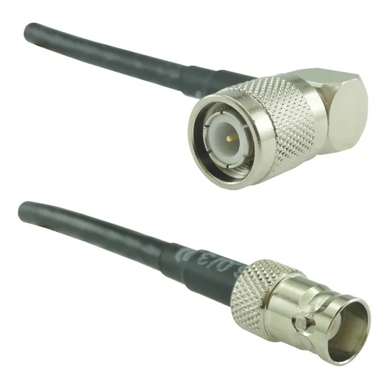 Pigtail 0,50 Metros Rg-58 Bnc Fêmea X Tnc Macho Angular 90°