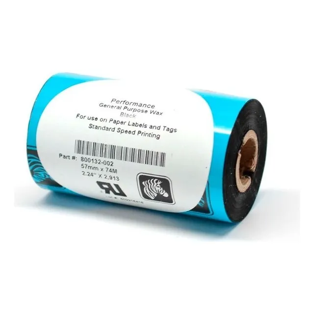 Ribbon Zebra 64 Mm X 74 Mts Performance Wax Black /vc