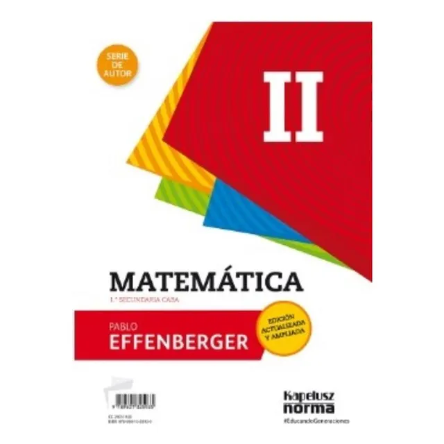 Matematica Ii (Ed.Revisada Y Ampliada) Contextos Digitales - Serie De Autor, de Effenberger, Pablo. Editorial KAPELUSZ, tapa blanda en español, 2017