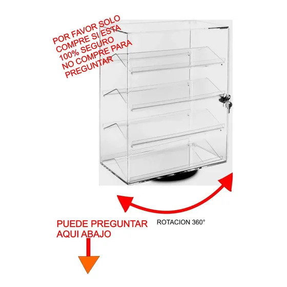 Exhibidor Mostrador Vitrina Giratorio 4 Niveles