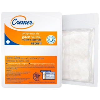 Compressa De Gaze Estéril Cremer 11 Fios C/10 Kit C/25 Compressa De Gaze Estéril Cremer 11 Fios C/10 Kit C/25