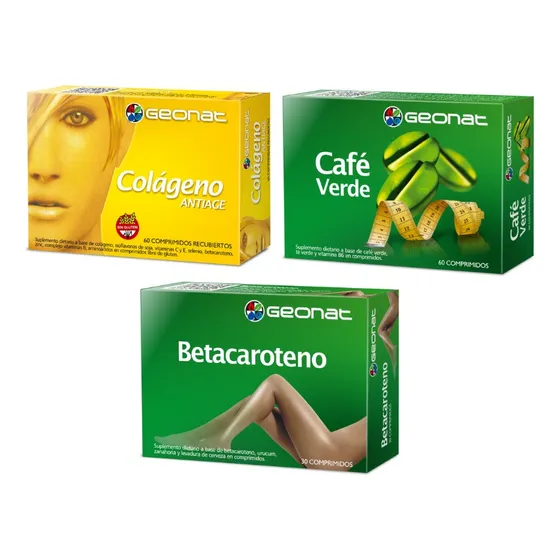Geonat Betacaroteno + Cafe Verde + Colageno Antiage Compr