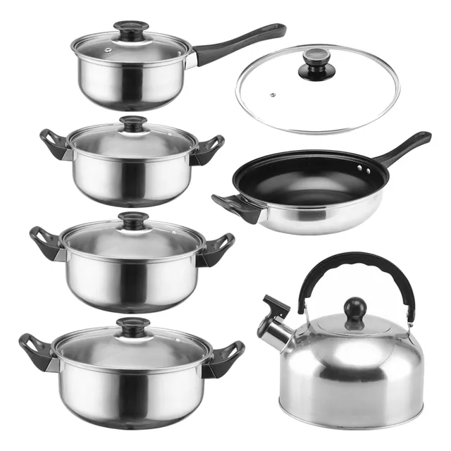 12pcs Bateria De Cocina Acero Inoxidable Multifunctional Kit