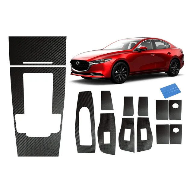 Cm- Kit Protector Puertas Panel Llave Moldu Mazda 3 Fibra