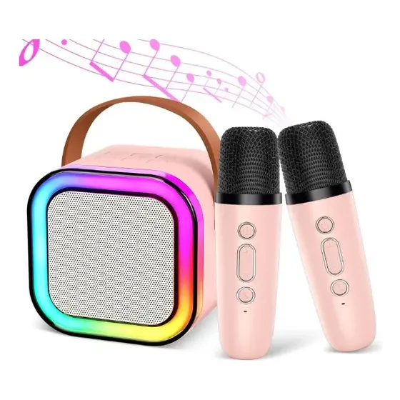 Parlante Bienok K12 portátil con bluetooth rosa