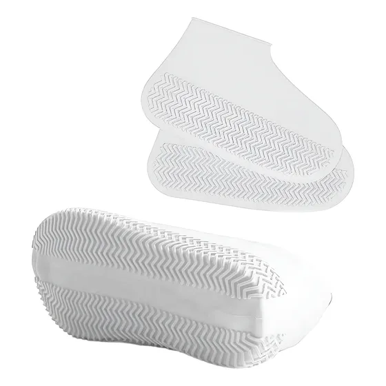Cubre Zapatos Impermeable De Silicona Para Lluvia Blanco