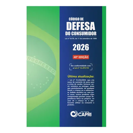 Livro Código De Defesa Do Consumidor, De Editor Capri. Editora Capri, Capa Mole (2026)