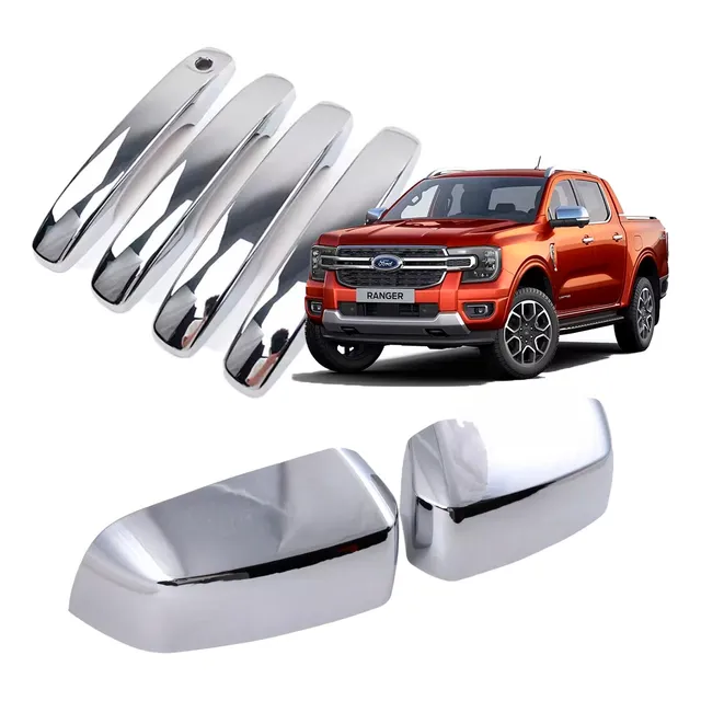 Ranger 2024 25 26 4 Cubre Manijas Cromada Y 2 Cubre Espejos