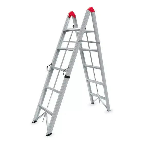 Escalera De Aluminio Plegable Ultra Compacta Con 5 Escalones