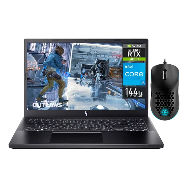 Laptop Gamer ACER Nitro NVIDIA GeForce RTX 4050 Intel Core i5 16GB RAM 1TB SSD 15.6" Windows 11 Home Mouse DXT Gaming