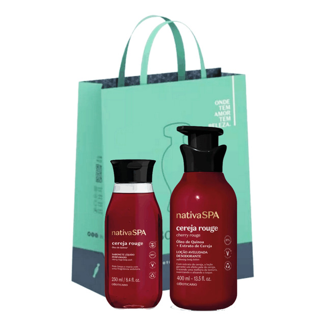 Kit Nativa Spa Cereja Rouge - Loção + Sabonete Liquido Kit Nativa Spa Cereja Rouge - Loção + Sabonete Liquido
