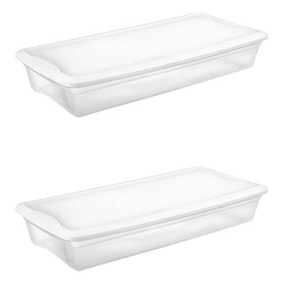 2 Cajas Contenedor Organizador Almacenamiento Bajo Cama 39 L 2 Cajas Contenedor Organizador Almacenamiento Bajo Cama 39 L