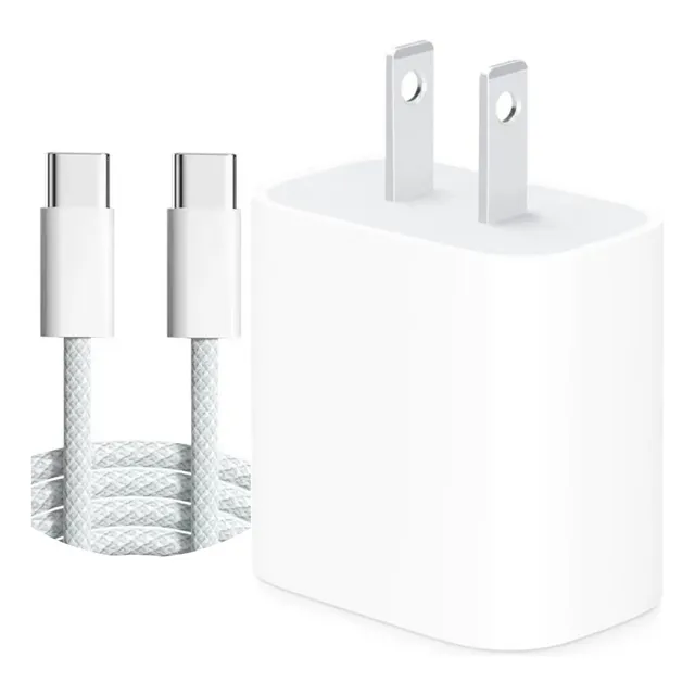 Cargador Carga Rapida + Cable Tejido Para iPhone 16 Pro Max