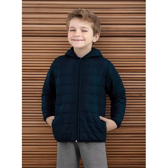 Jaqueta Casaco Infantil Frio Menino Bobojaco Azul Rovikids