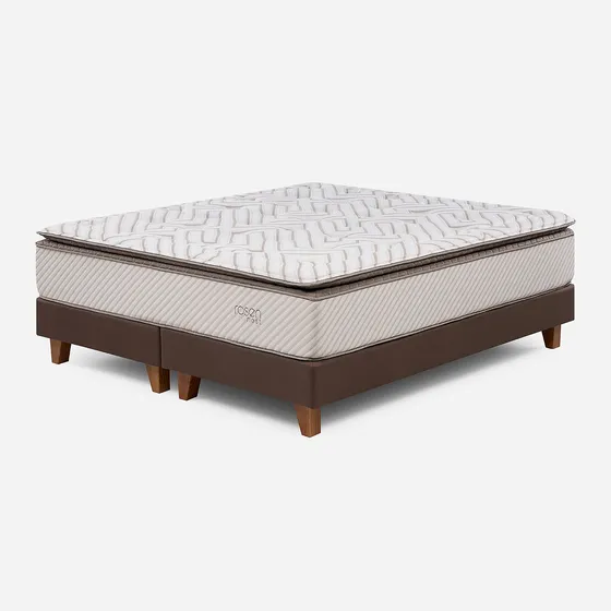 Box Spring Rosen Nest Super King 200 X 200 Cm Color Gris