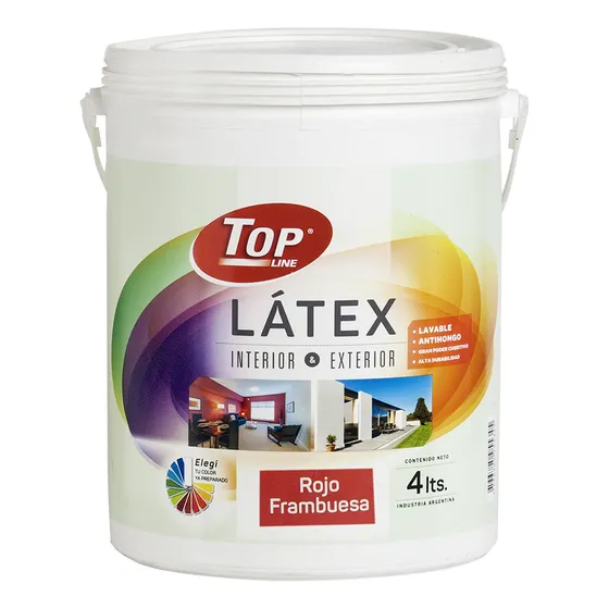 Topline Látex Interior y Exterior 4L rojo