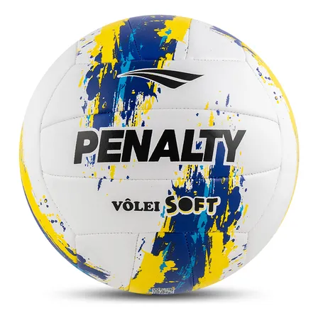 Bola Volei Penalty Soft Voleibol Cor Branco/azul/verde Neon