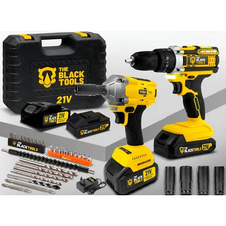 Chave Impacto Bateria The Black Tools Tb-21ik Parafusadeira Amarelo 127/220v 50/60hz