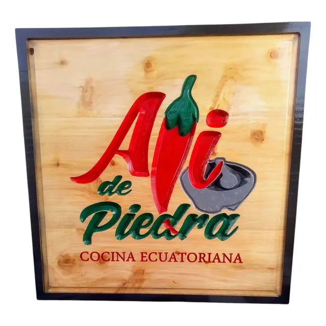 Rótulo De Madera Para Interior O Exterior 2y 4cm De Espesor.