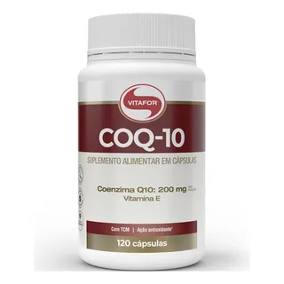 Coenzima Q10 200mg Porção + Vitamina E 120cåps Vitafor Coenzima Q10 200mg Porção + Vitamina E 120cåps Vitafor