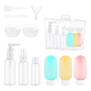Lucke Rellenables Botellas De Viaje Silicona 11 Pack Botes Lucke Rellenables Botellas De Viaje Silicona 11 Pack Botes
